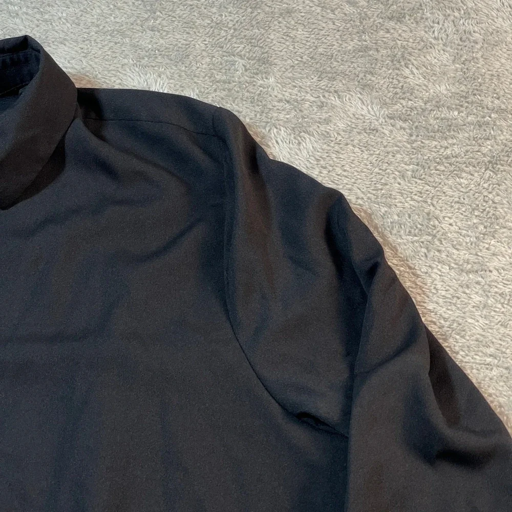 Chico's Criss Cross Hem Tunic 3/4 Sleeve Fashion Top Black 3 Women's Minimalist - Picture 2 of 15